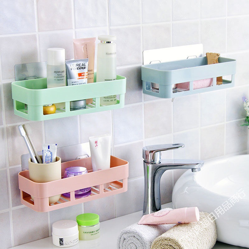 Hanging Basket Storage Rack Bathroom Traceless Bathroom Storage Basket Kitchen Bathroom Free Punch Storage Frame Storage Rack Wholesale Application Scenario