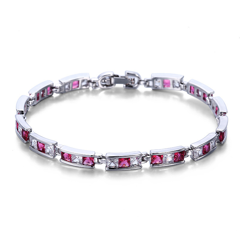 Kasi jewelry Korean version zircon inlaid bracelet, European and American ring electroplated real gold jewelry wholesale Specification image