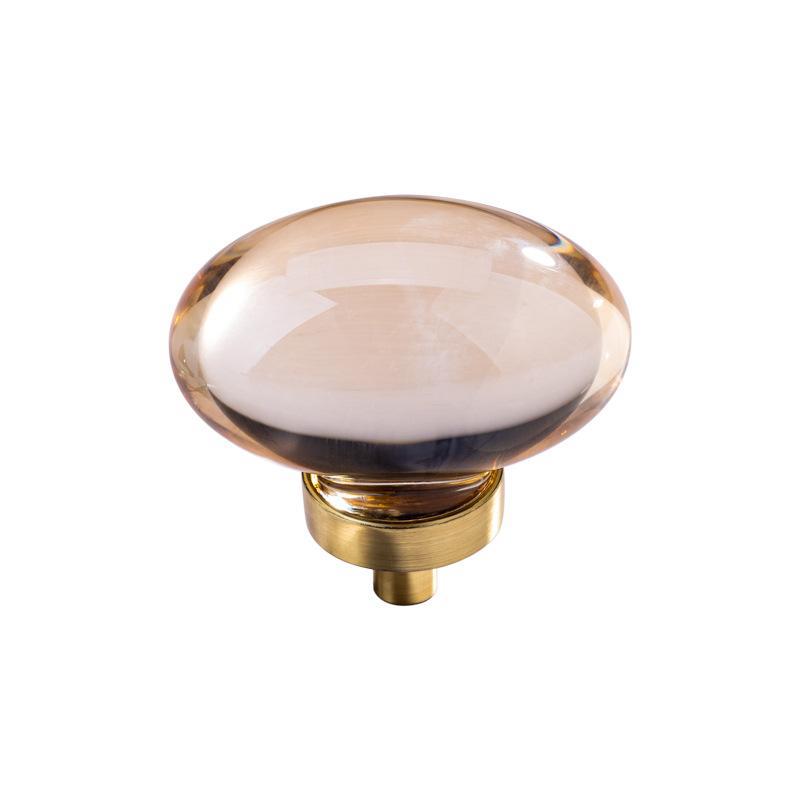 Crystal pigeon egg handle, modern European light luxury wardrobe door, drawer and cabinet, single-hole transparent cabinet small handle Item Picture