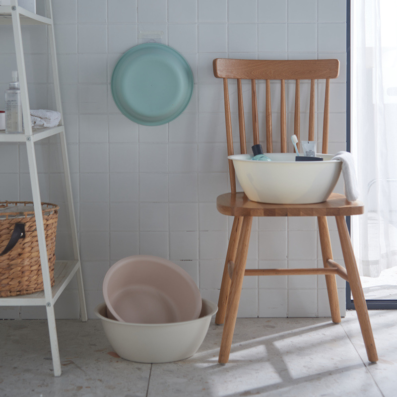 Washbasin, household kitchen and bathroom plastic basin, washing basin, simple plastic vegetable basin Specification image