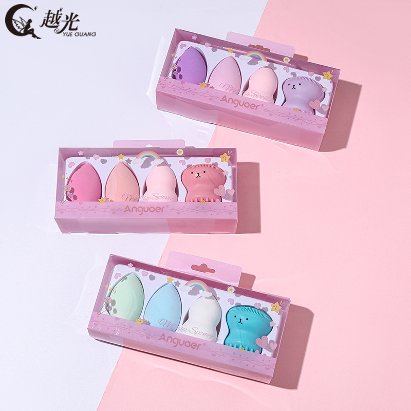Foreign Trade Hot Makeup Eggs Super Soft Do Not Eat Powder Sponge Powder Puff Octopus Face Brush Cross-Border Makeup Eggs details Picture
