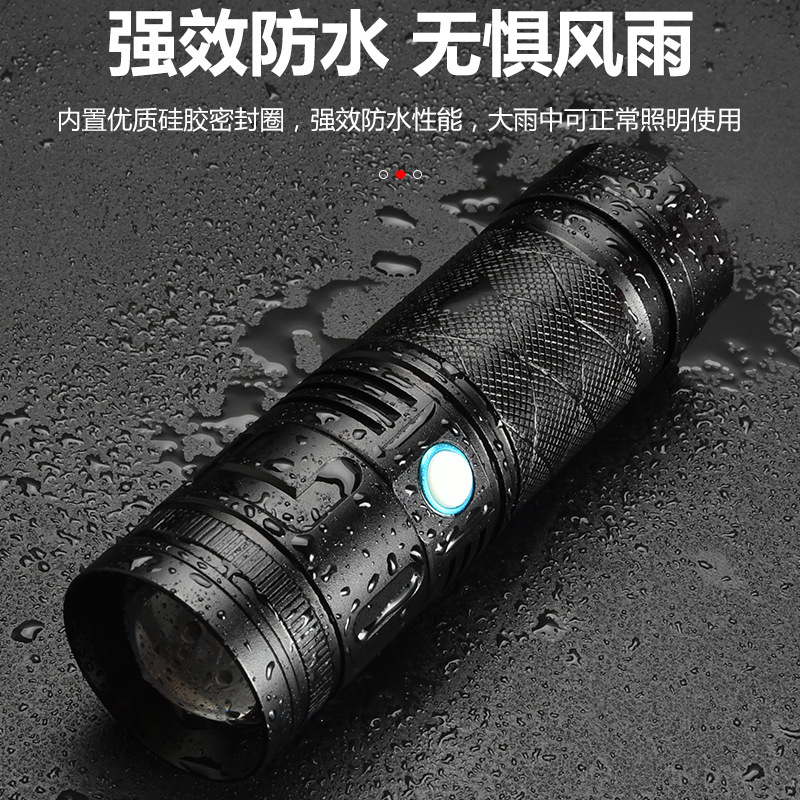 Zoom t40 high-intensity flashlight, LED charging, outdoor 25W high-power high-brightness focused long-range beam, telescopic long battery life Specification image