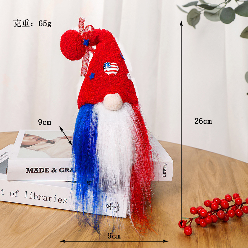 Hong Kong Love new American Independence Day dwarf doll plush doll no face to display a children's gift Specification drawing