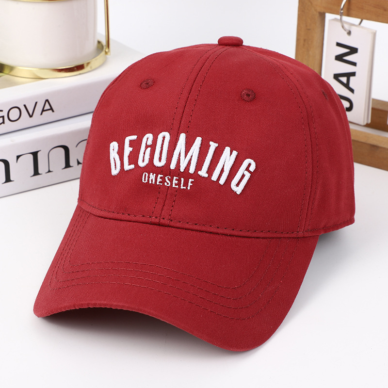 Summer outdoor men's and women's baseball caps, big head caps, sunshade baseball caps, versatile and fashionable sun protection caps with embroidered English letters details Picture