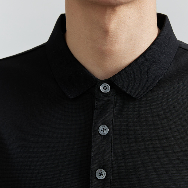 Quick-drying ice silk cotton cool-feel silky lapel short-sleeved polo shirt for men 2024 summer new style, slightly loose casual half-sleeved Application Scenario