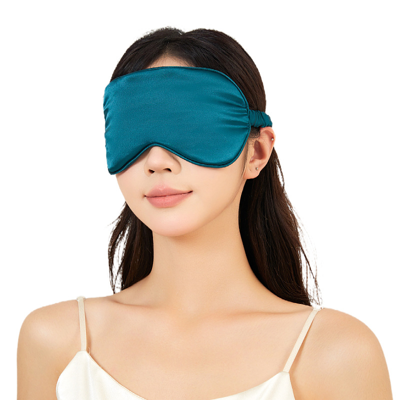 Double-Sided Silk Eye Mask For Men And Women Blackout Sleep Eye Mask Travel Airline Lunch Sleep Eye Mask Spot Wholesale Item Picture
