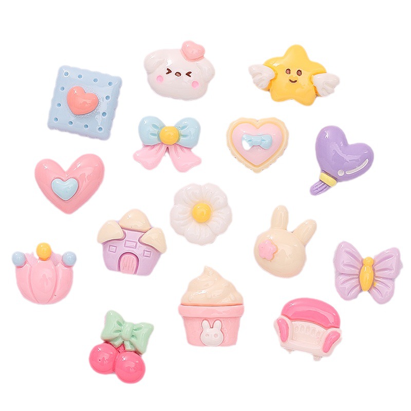 Everything Cute Mini Cartoon Accessories Diy Cream Glue Nail Hair Accessories Hair Clips Resin Accessories Wholesale Item Picture