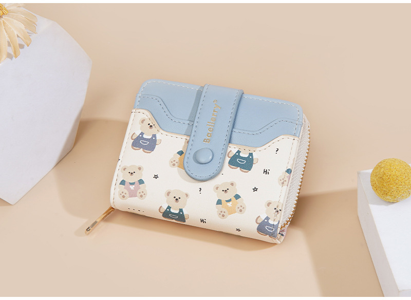 新款女士钱包短款拉链高级感学生钱夹多卡位跨境女式轻奢零钱包女详情13