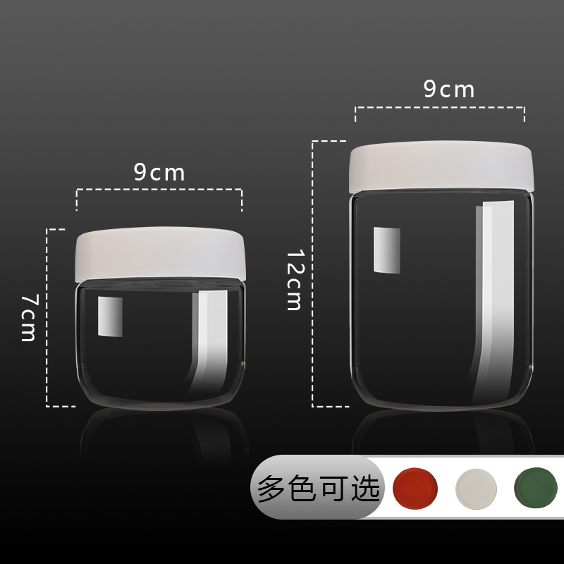 High Borosilicate Glass Sealed Jar Food Storage Jar With Lid Sealed Tea Jar Snack Jar Specification drawing
