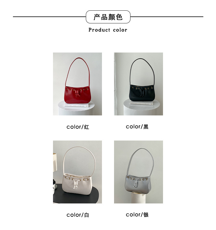 复古韩版新款时髦高级感手提小方包 气质简约通勤女士单肩腋下包详情4