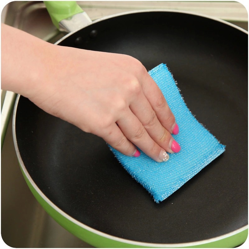 Washing King, Dishwashing Sponge, Household Dishwashing Cloth, Kitchen Cleaning Sponge Block, Cookware Washing Sponge, Scouring Pad Specification drawing