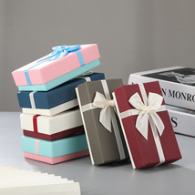 蝴蝶结方形纸质天地盖礼盒礼品盒手提圣诞节礼物包装盒圣诞礼品盒