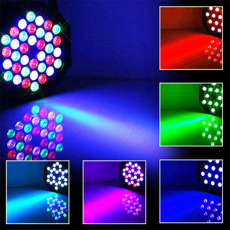 36 LED seven-color UV-dyed atmosphere KTV and bar stage lights for party dancing, Halloween and Christmas projection lanterns Specification drawing