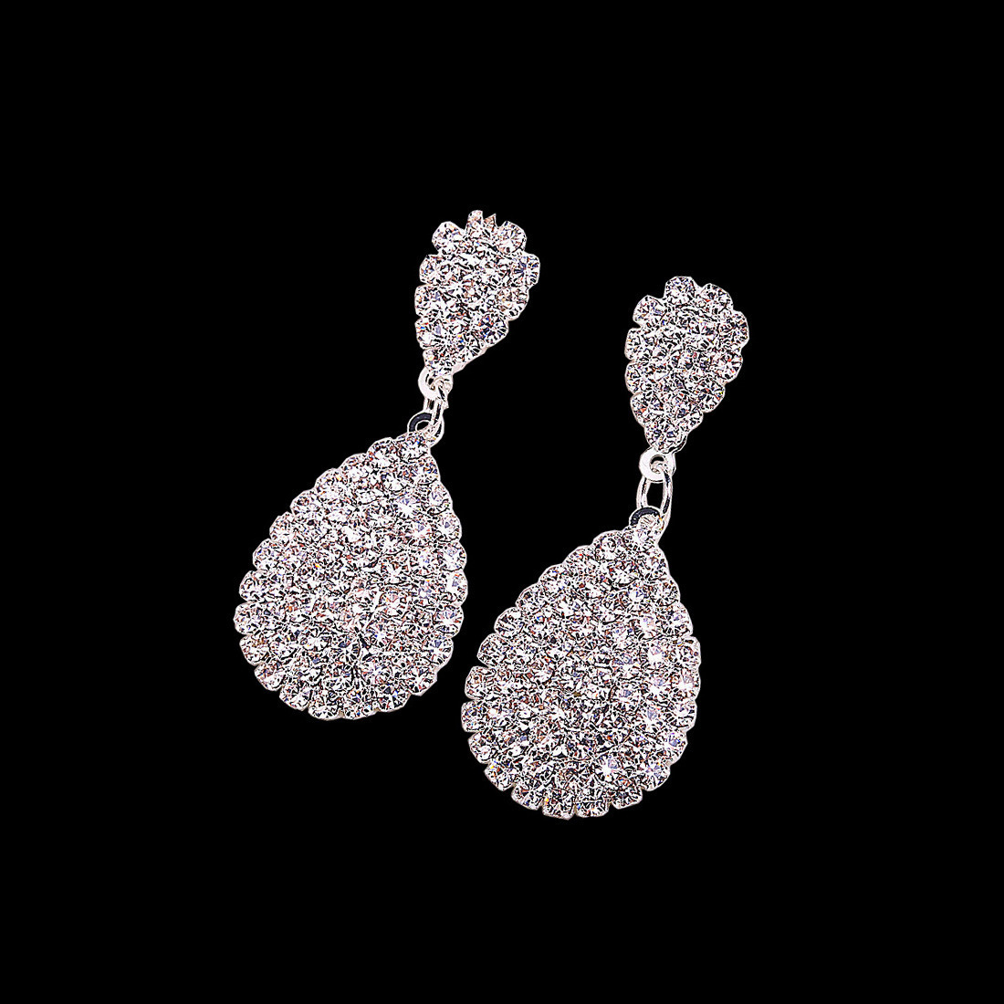 Fashionable, exquisite and high-end earrings, welded teardrop stud earrings, feminine commuting accessories, wholesale jewelry, cross-border Specification image