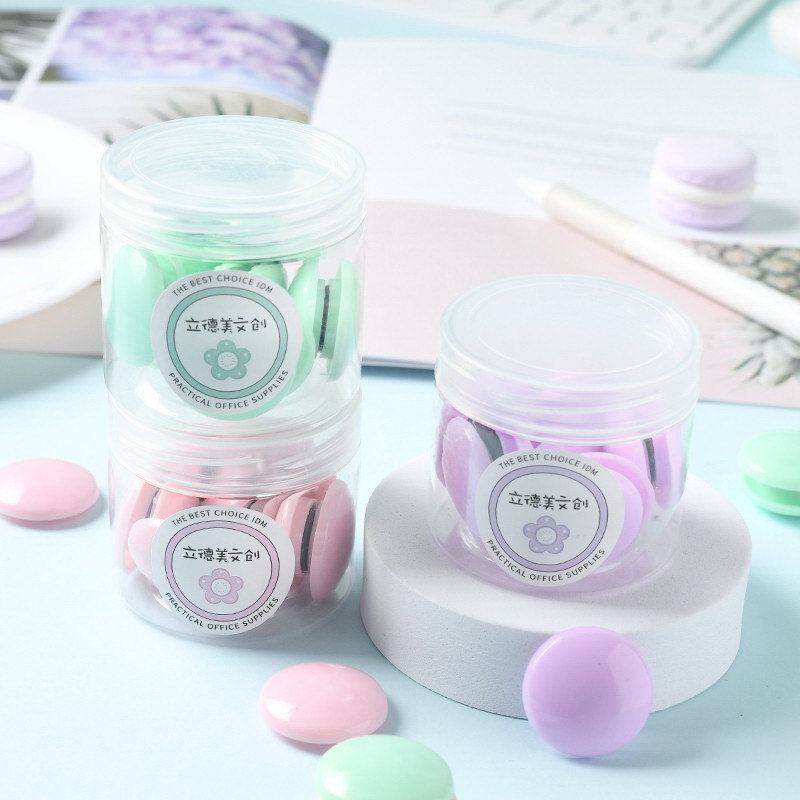 Macaron-colored round white board magnetic buckle, fresh and clean bucket, magnet, magnetic particle, office and teaching AIDS, fridge magnet, magnet