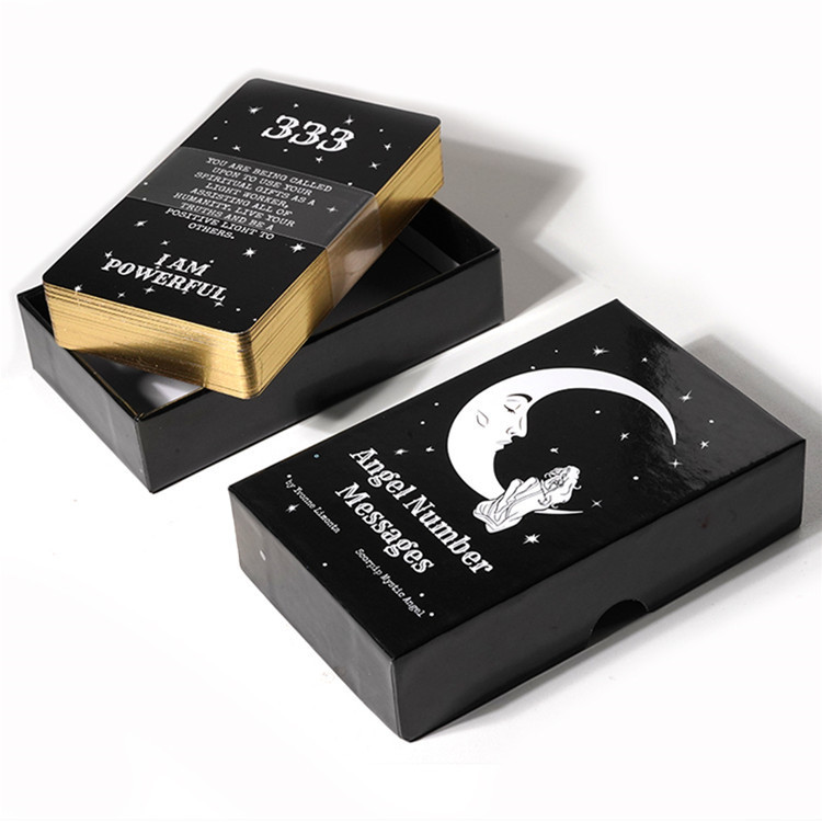Angel number message High-quality gold-rimmed Tarot cards, high-end playing cards wholesale game cards details Picture