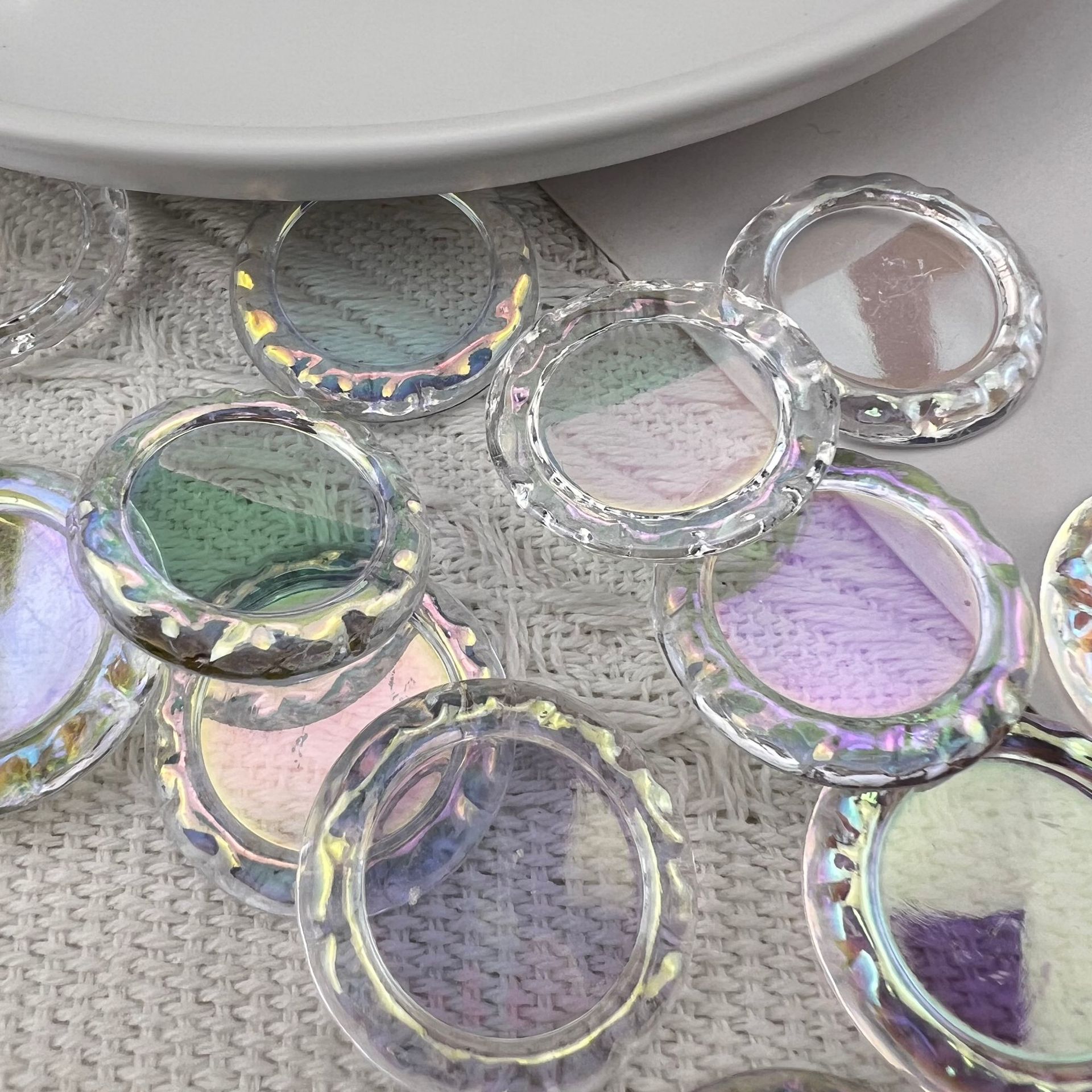 Acrylic Transparent Built-In Patch Circular Diy Phone Case Accessories Hairpin Phone Case Gooka Material Specification drawing