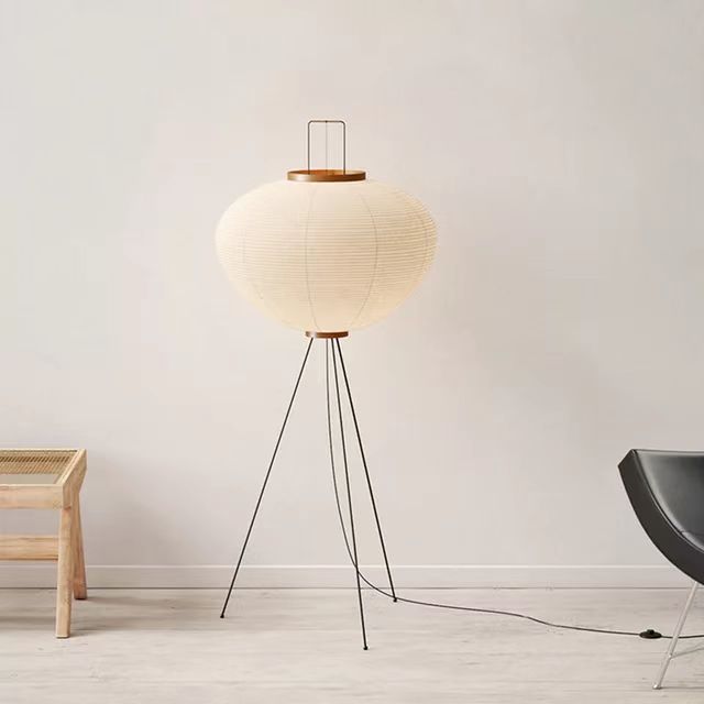 Japanese Noguchi Yong floor lamp modern living room dining room light simple bedroom study net red vertical paper carving LED light