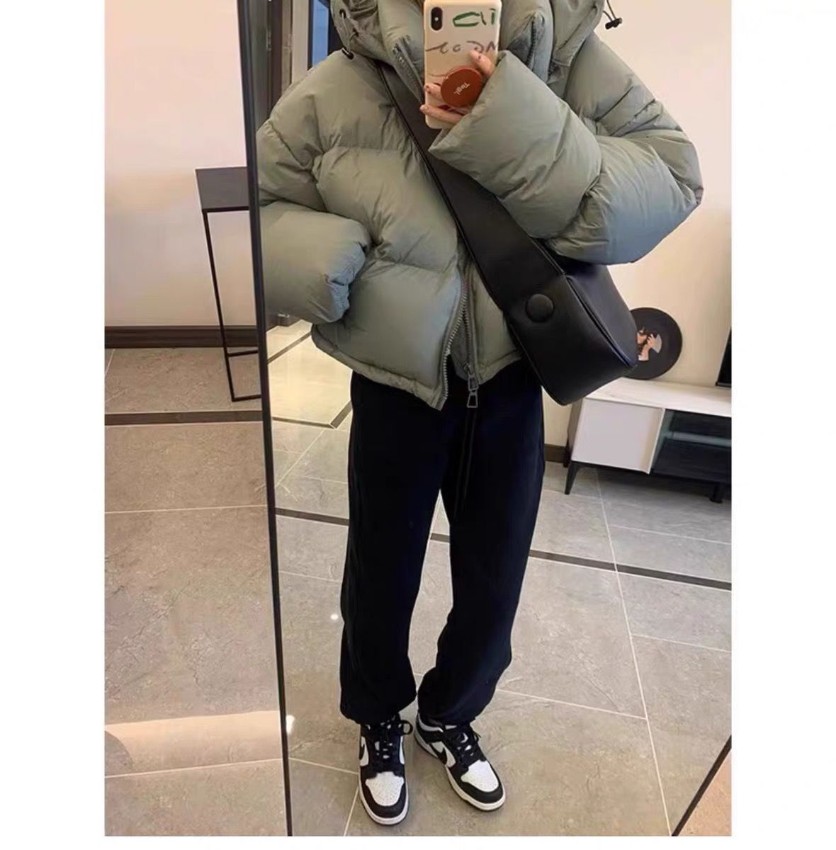 短款羽绒服女2025新款韩版小个子高腰加厚宽松面包服白鸭绒冬外套详情19