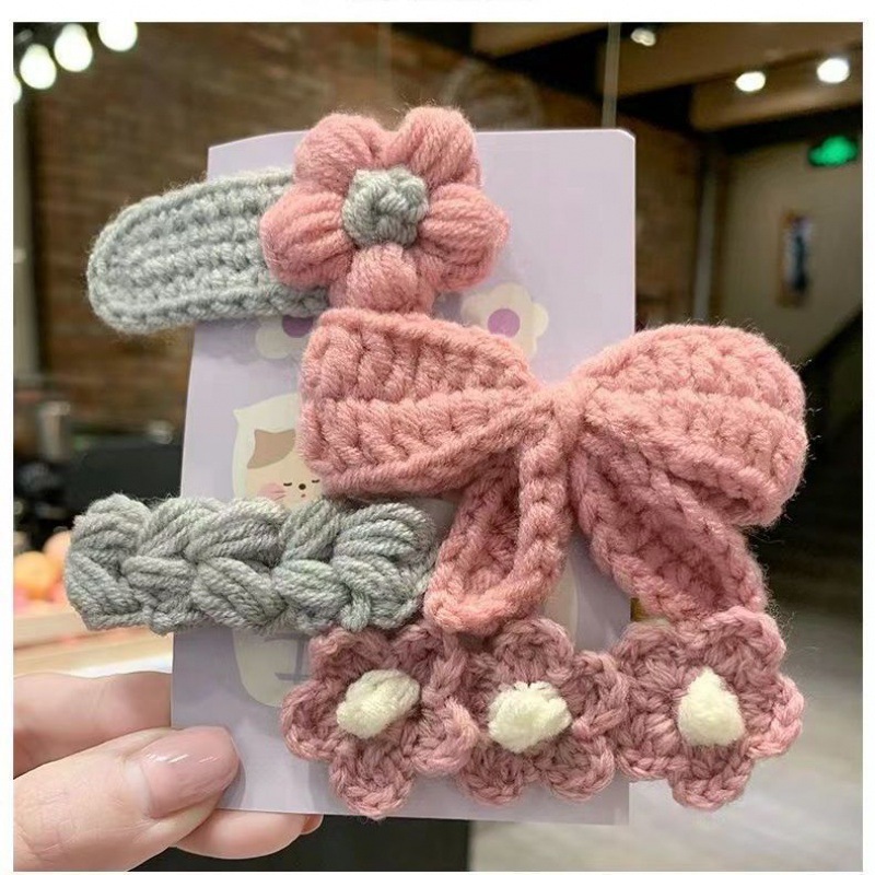 发夹手工成品白底实物图