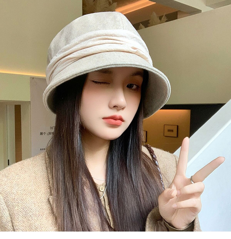 2025春秋季新款毛呢渔夫帽子女宽檐显脸小气质优雅绑带盆帽水桶帽详情15