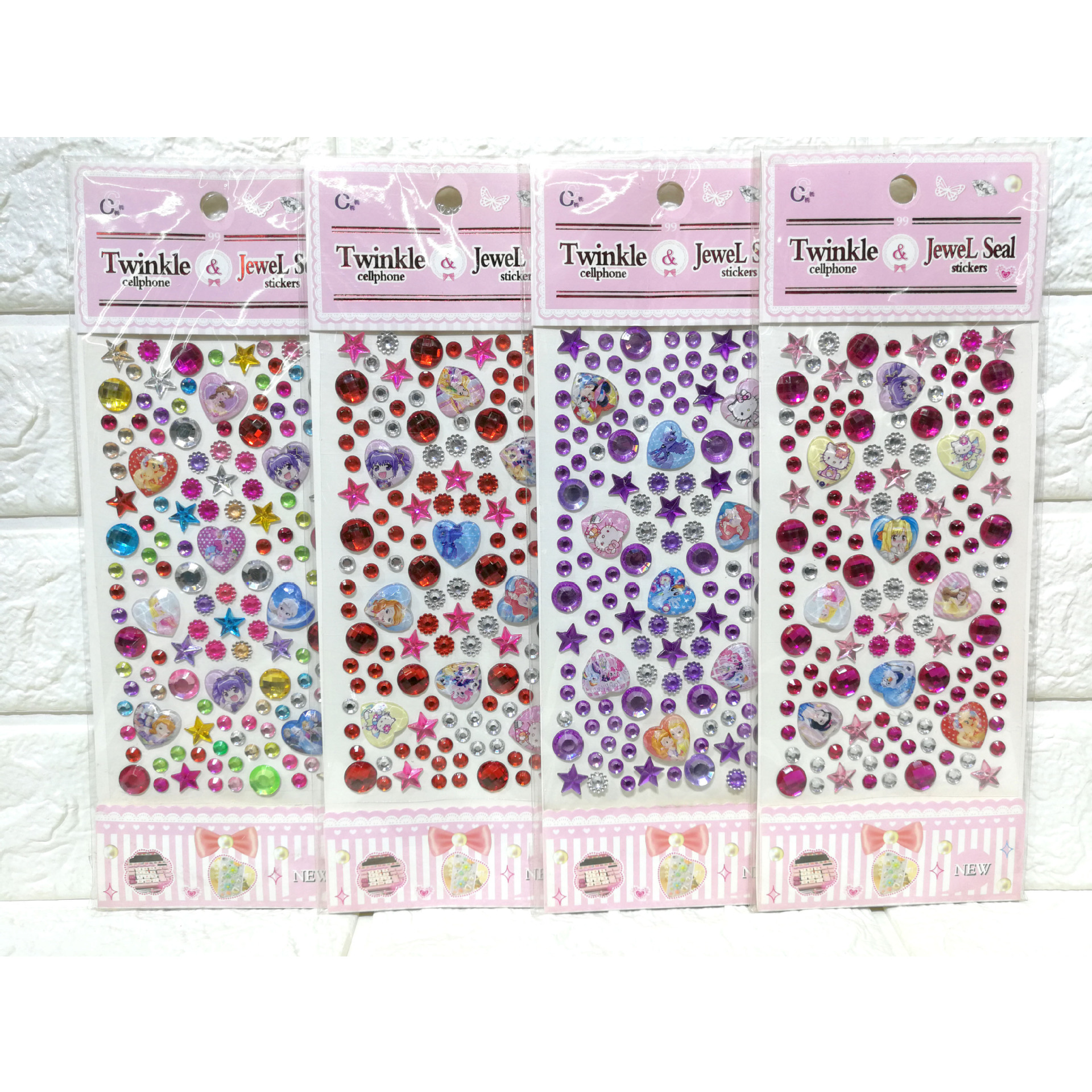 Wholesale large-sized cartoon starry sky children's creative decorative stickers, DIY crystal stickers, acrylic diamond stickers, etc details Picture