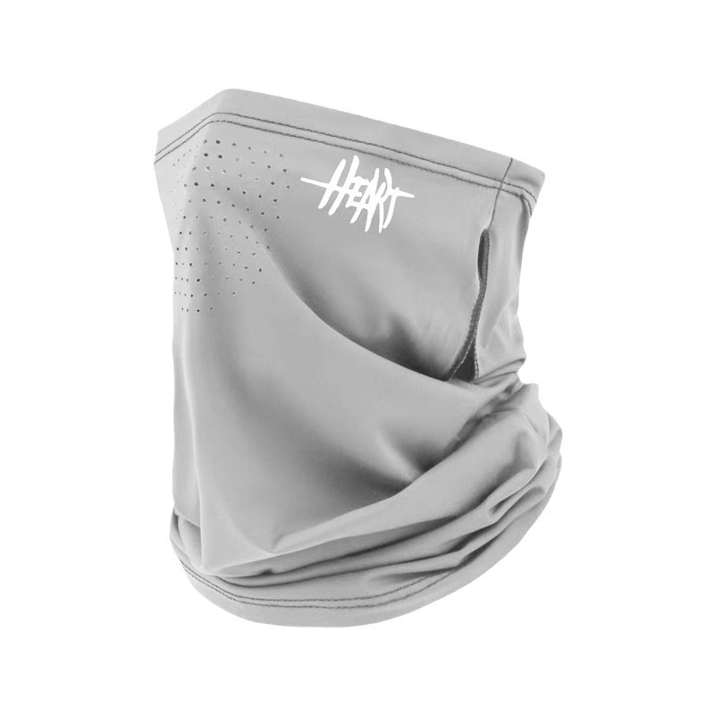 Full-face sun protection face mask, thin UV-blocking outdoor cycling ice silk mask, men's and women's summer neck protection scarf trend Item Picture