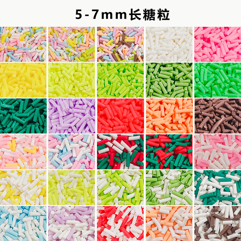 Simulated sugar granule soft clay, 3-gram candy small package, cream glue guka hair clip, DIY slime-filled decorative soft clay details Picture