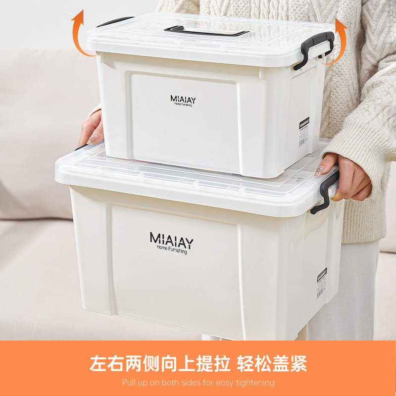 Portable hand-held household plastic anti-epidemic medicine storage box with double-layer transparent lid for storage Application Scenario