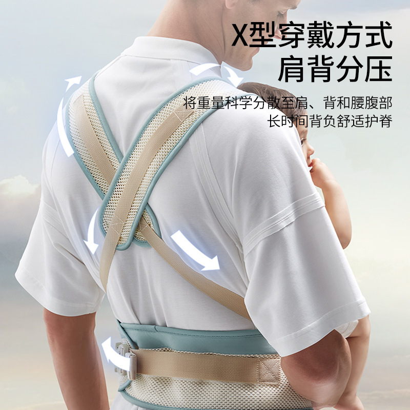 Waist Stool Baby Portable Four Seasons Seat Multi-Functional Baby Carrier Baby Artifact Before And After Dual-Use Go Out Spring details Picture