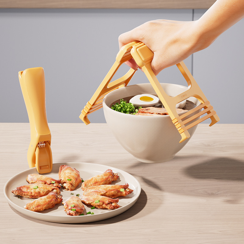 Silicone creative anti-scald tongs, bowl lifters, kitchen plate lifters, bowl tongs, high-temperature resistant and anti-slip dish tongs, plate pickers
