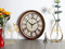 定制美式复古简约挂钟/欧式复古齿轮钟表/家用客厅装饰创意时钟白底实物图