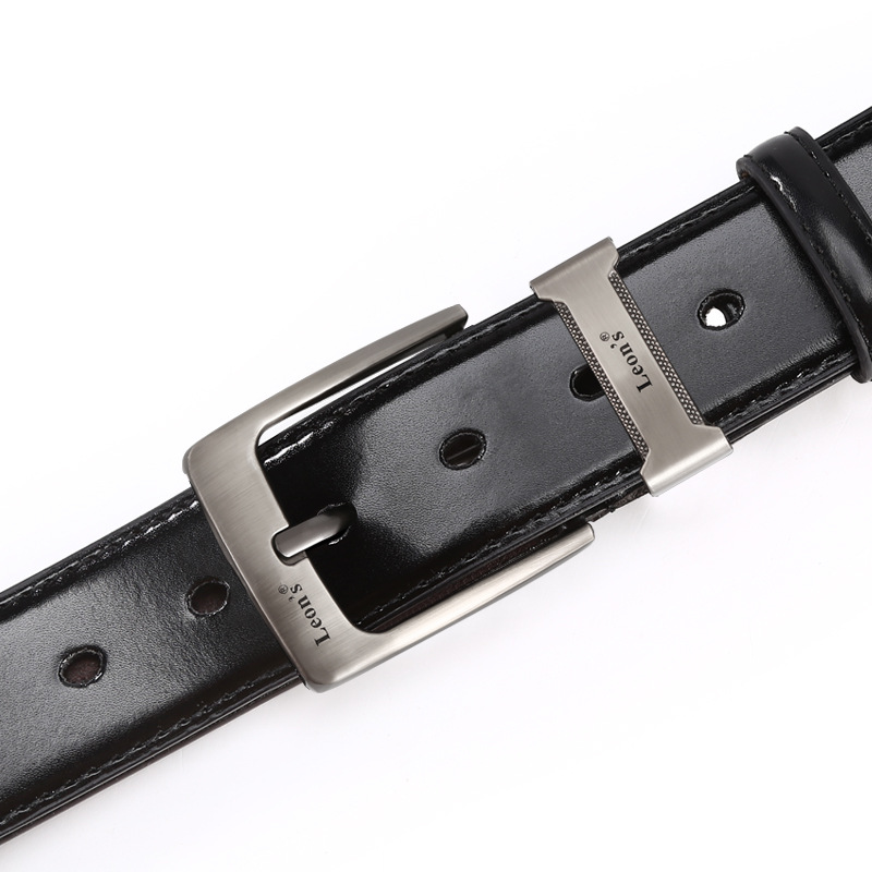 Men's belts in stock at street stalls, PU pin buckle cowhide double-layer belts, fashionable, casual and versatile jeans belts wholesale Application Scenario