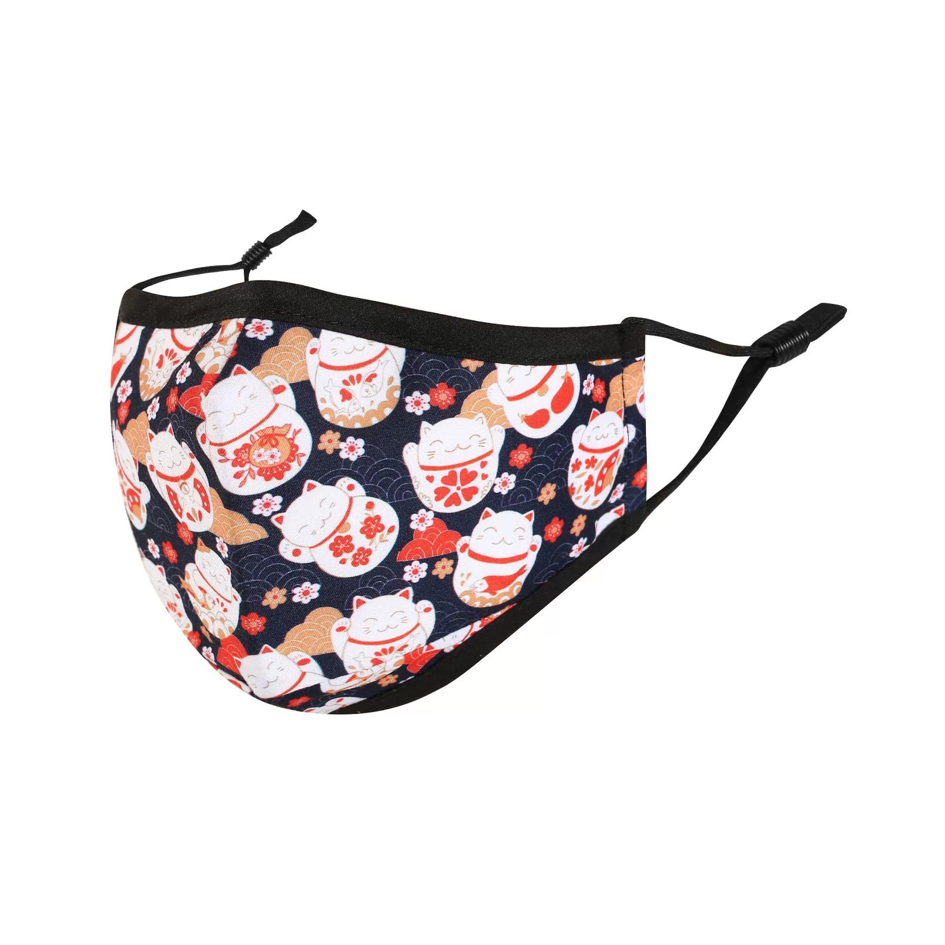 Cross-border fashion Amazon kitten Breathable cloth mask pure cotton adult dust-water sunscreen mask hanging ear filter Item Picture