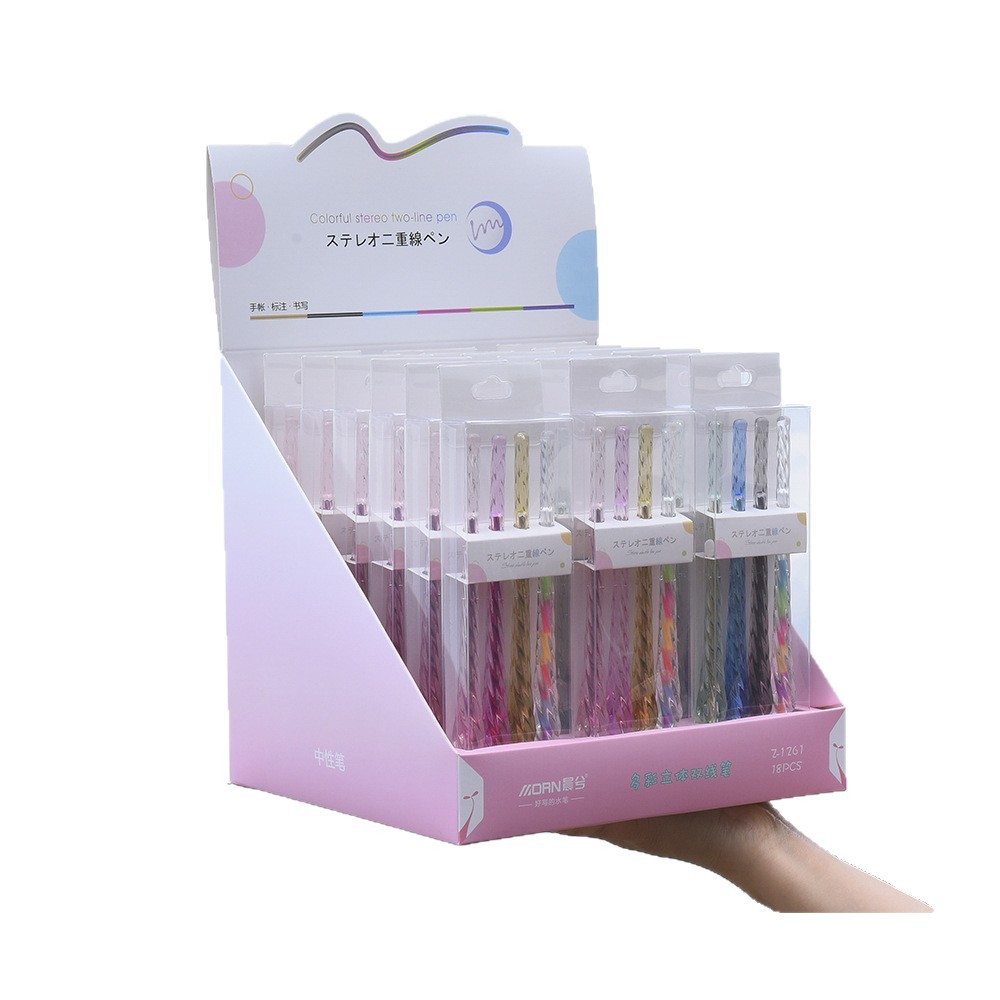 (Creative) Colorful double-line pen three-dimensional outline diy planner marker pen students use marker pens to mark pens Item Picture