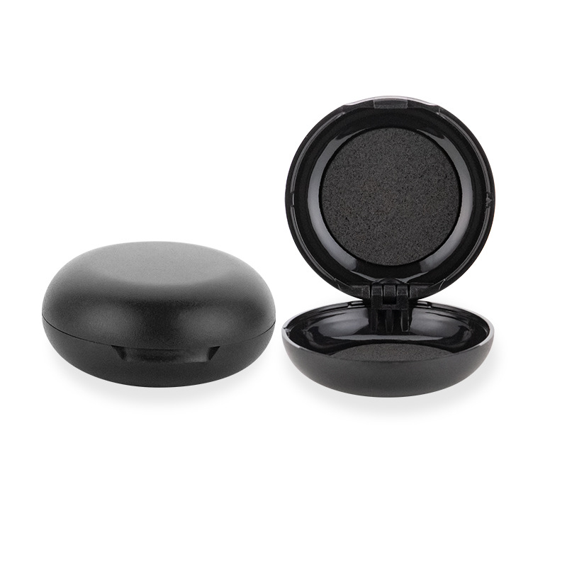 Oval-shaped earbud box, small round box, storage box, earbud box, portable mini jewelry storage, black round box pic 5