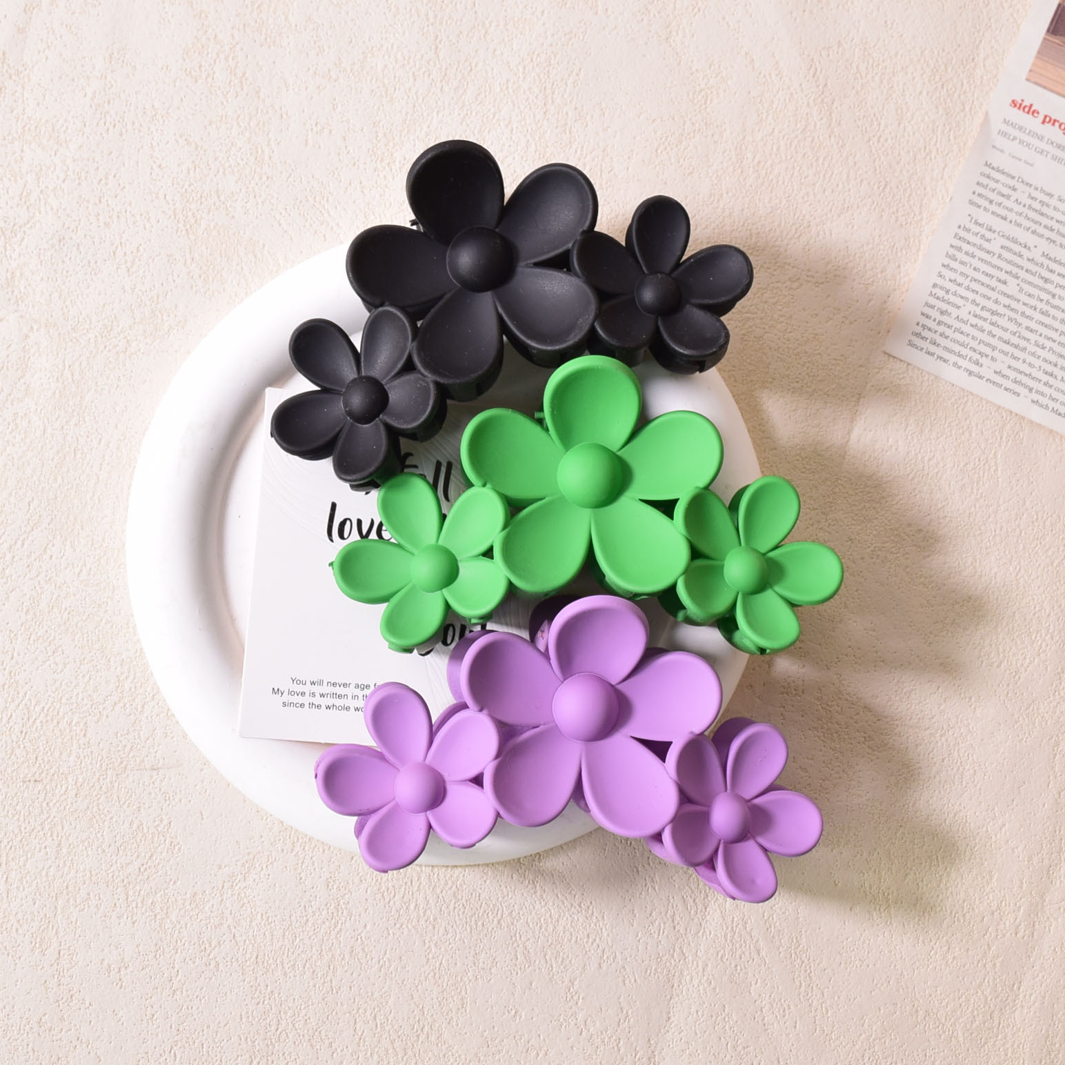 发夹/新年红色发夹/鸭嘴夹/儿童发夹/鲨鱼夹产品图