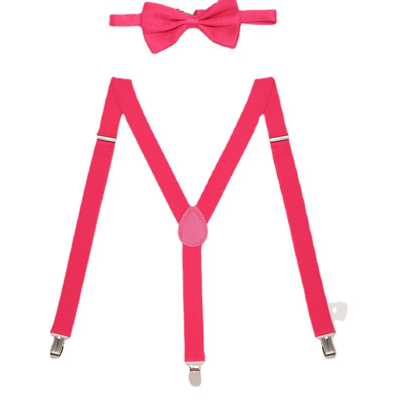 Fashion Suspenders Clip Colorful Printed Bow Multi-Choice Adult Men And Women Manufacturers Straight Hair Suit Suspenders Item Picture