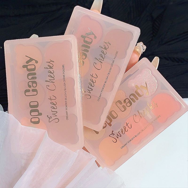 Popo Candy's New Six-Color Eyeshadow Blush Highlights Cross-Border Pearl Matte Summer Instagram Influencers Sweet details Picture