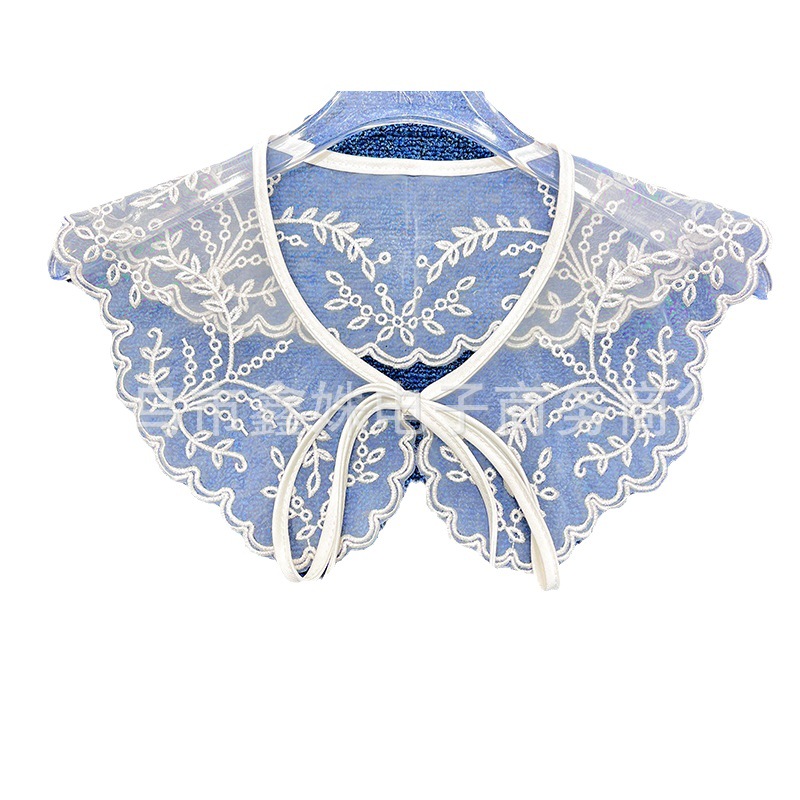 Transparent mesh embroidery women's collar clothing accessories Item Picture