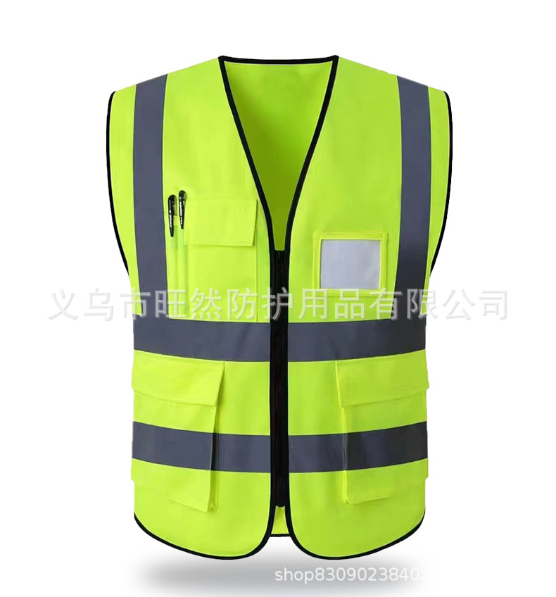 多口袋透气反光背心骑行代驾安全警示反光衣建筑工地环卫劳保服