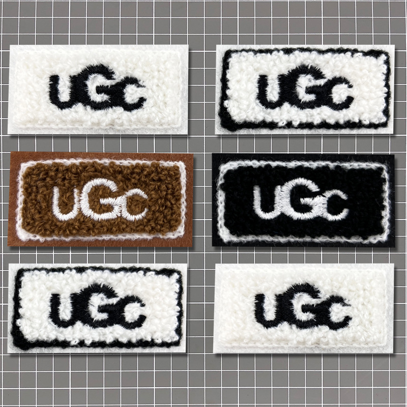 Trendy brand UGC embroidered LOGO decorative fabric stickers are available for wholesale at the source factory in Foshan. We offer shoe and sock patches for decorative embroidery