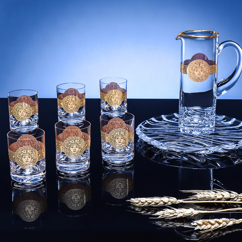 Water whisky milk liquor creativeglass set - Household Whisky Milk Glass, Creative White Spirit Glass set Specification image