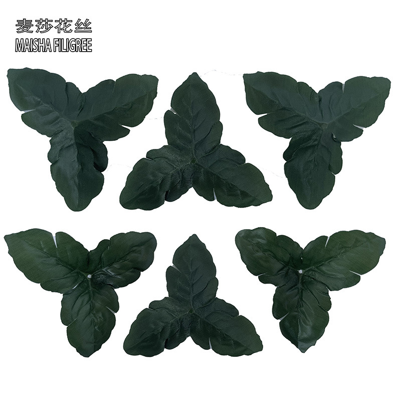 Wholesale of triangular leaf non-woven fabric artificial flower leaves, artificial flower vines, green leaves, decorative flower leaves, artificial green leaves and green plants Application Scenario
