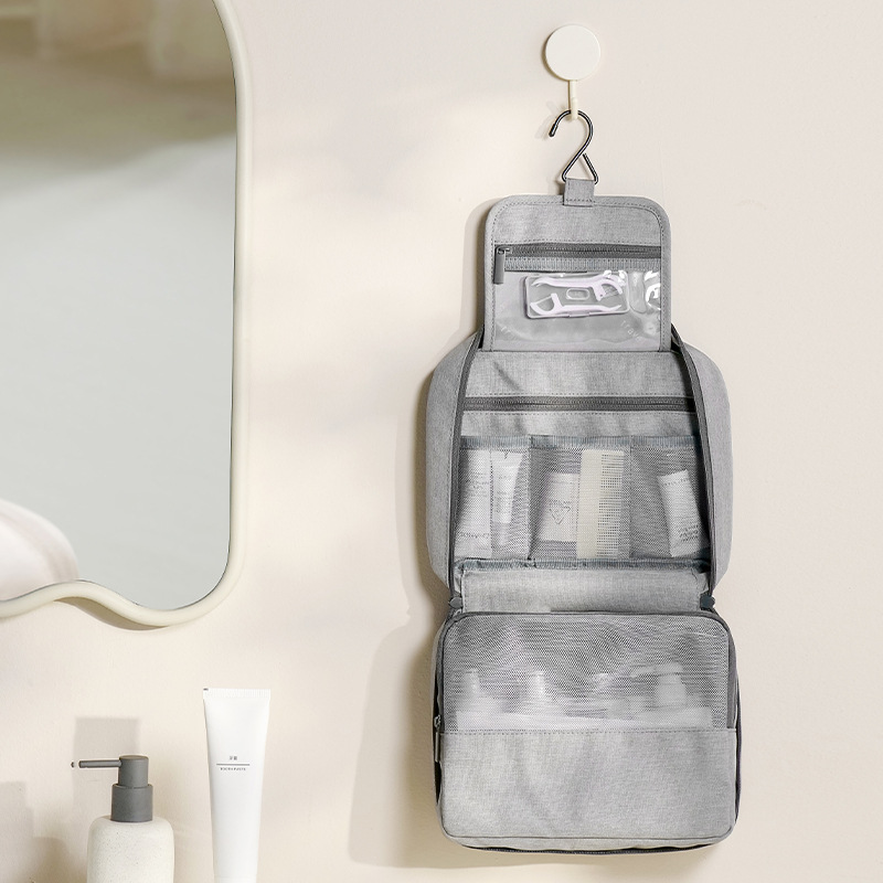 Cross-border linked toiletry bag, large-capacity storage bag, multi-functional portable toiletry bag, portable water-repellent, travel storage Specification image