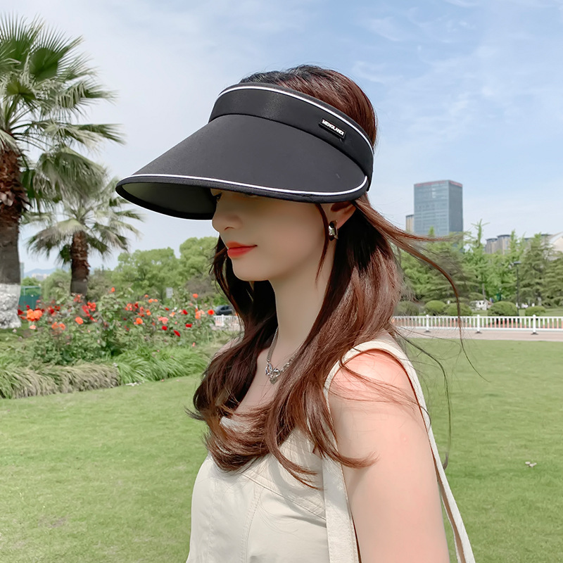 New Summer Uv Uv Anti-Ultraviolet Empty Top Hat Outdoor Explosive Net Red Sunscreen Visor Beach Sunhat