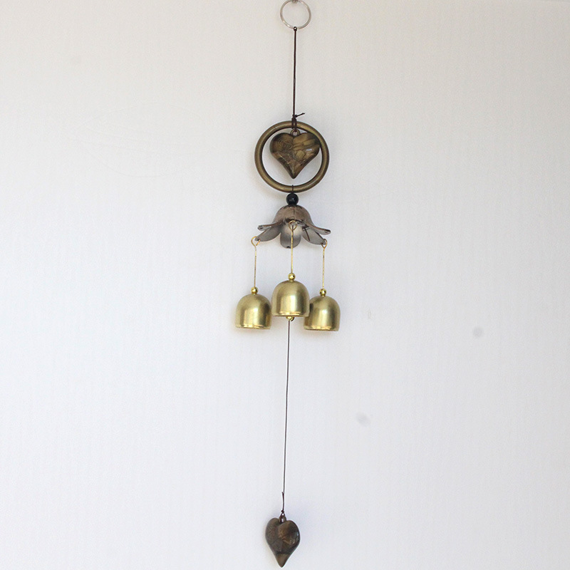 European And American Metal Alloy Bell Wind Chimes Hanging Retro Creative Butterfly Animal Decorative Craft Gift Pendant Cross-Border details Picture