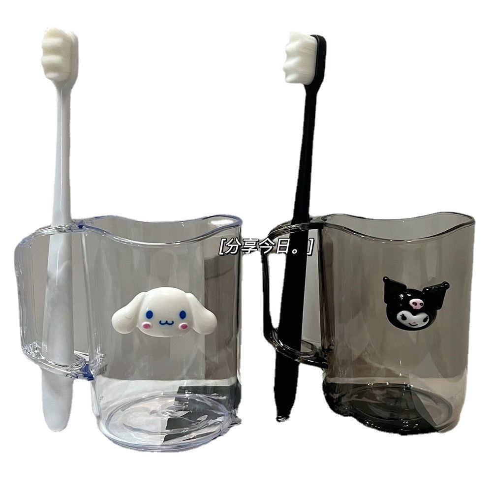 Sanrio toiletries cup, ins style, high appearance level, cute Kulomi toiletries cup, student dormitory, couple's home Item Picture