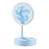 The new folding fan can be remotely controlled, equipped with a shaking head, is portable for camping, has an LED light, and comes with a desktop and a phone stand Item Picture