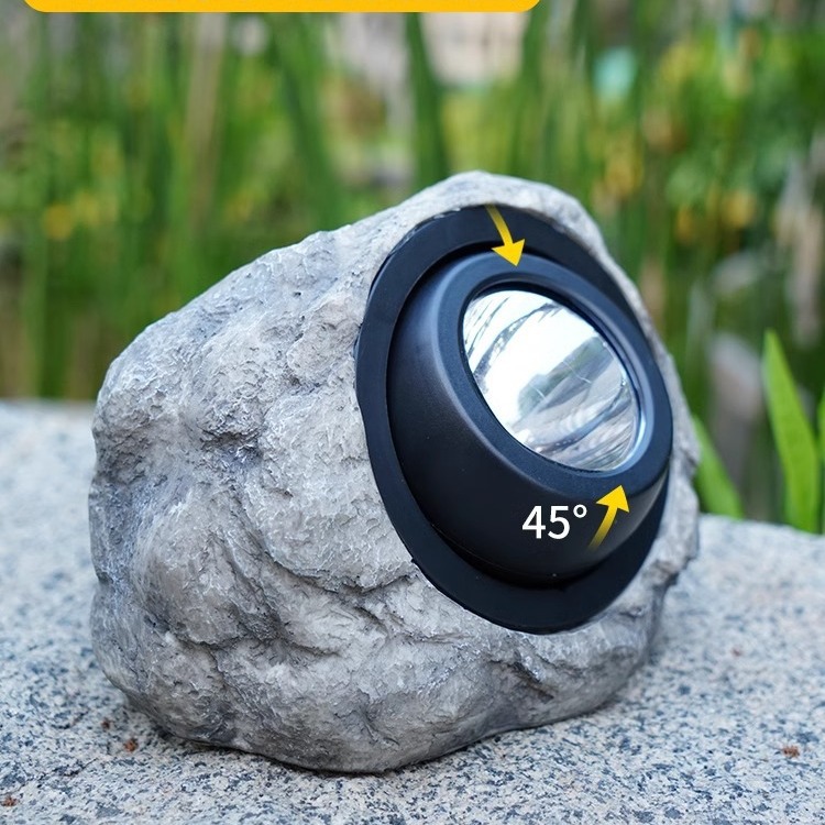 Solar-powered stone lights, landscape lights, outdoor lights, courtyard lights, garden lawn lights, small yard anti-real stone lights